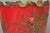 Red Mid 20th Century Italian Chinoiserie Hand Painted Oriental Red Tole Metal Wastebasket Trashcan For Sale - Image 8 of 18