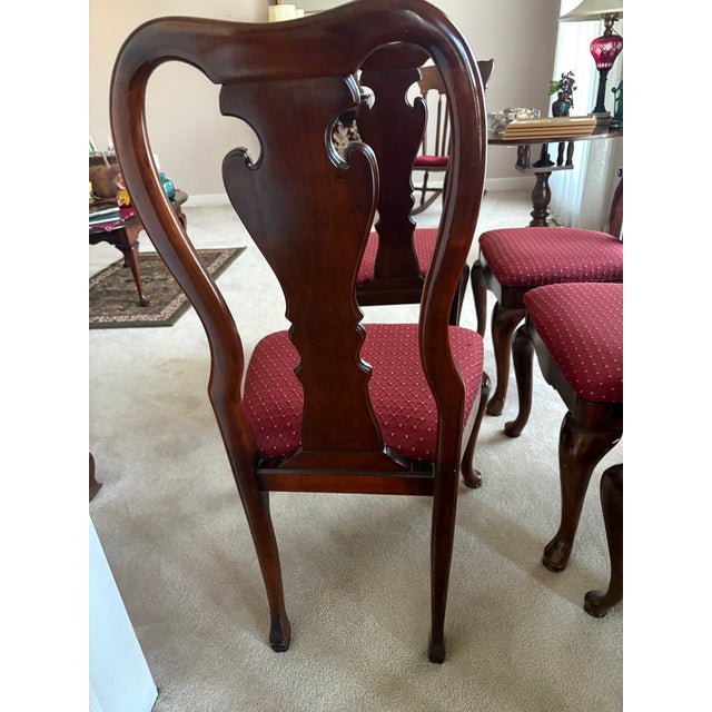1980s 1980s Cherry Dining Chair Set For Sale - Image 5 of 8