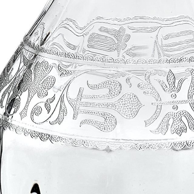 Transparent Baccarat “Fleur-De-Lys” Wheel-Engraved Decanter, Signed For Sale - Image 8 of 13
