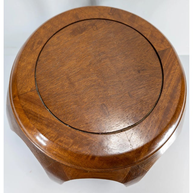 Mid 20th Century Mid-Century Asian Modern Chinoiserie Rosewood Stool For Sale - Image 5 of 8