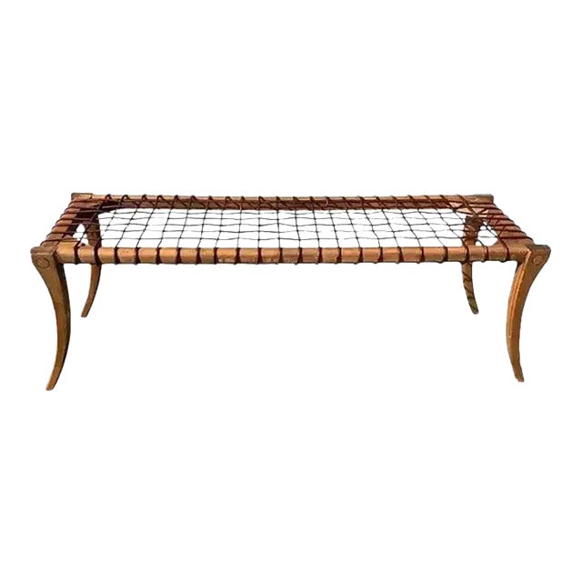 Modern Mid Century Klismos Style Bench For Sale