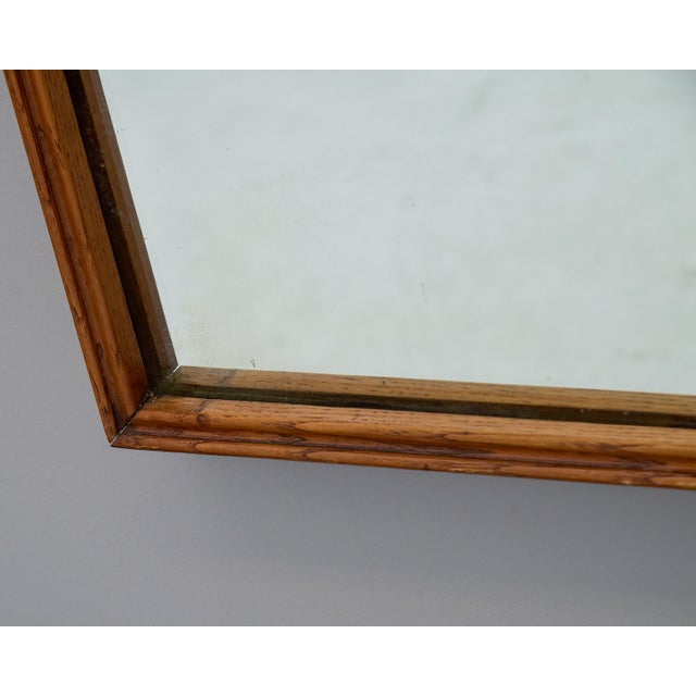 Silver Vintage Italian Large Shield Shape Hardwood Framed Mirror For Sale - Image 8 of 12