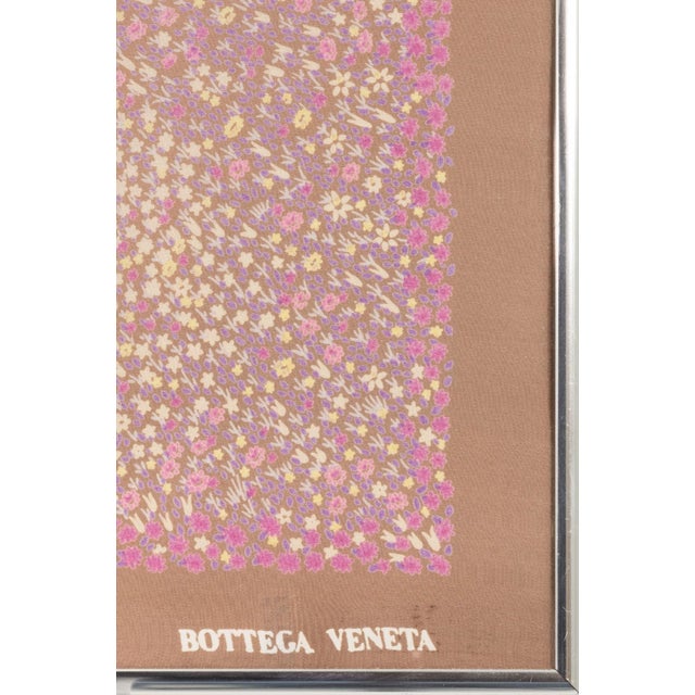 Cream Framed Vintage Gustav Klimt Inspired Silk Scarf by Bottega Veneta For Sale - Image 8 of 8