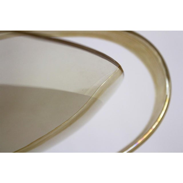 Tall Art Deco Curved Glass Ceiling Light from ESC Zukov, 1940s For Sale - Image 15 of 18