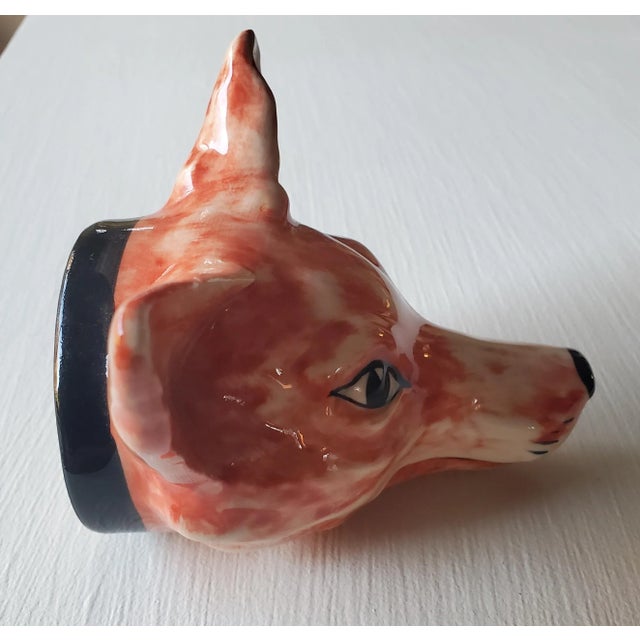 Ceramic Mid 19th Century Early Fox Head Stirrup Cup For Sale - Image 7 of 10