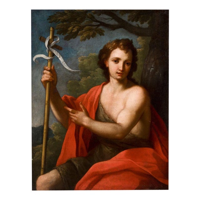 After Pietro Bianchi, Saint John the Baptist in the Desert, 1700s, Oil on Canvas For Sale