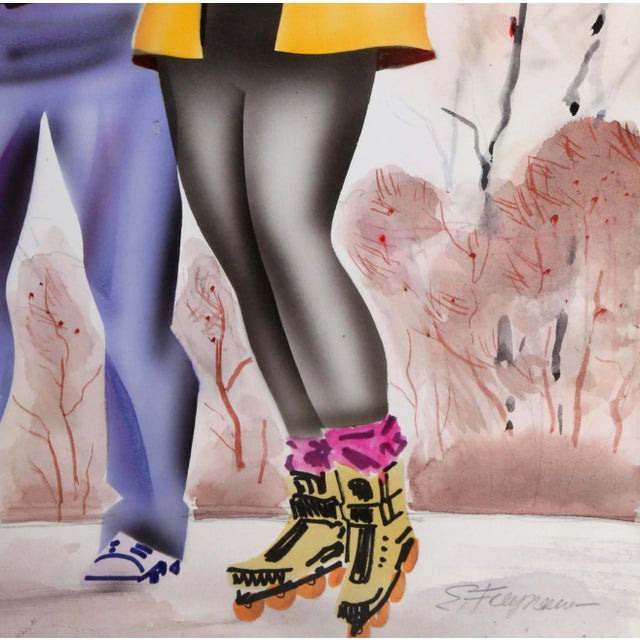 Erik Freyman Russian (1932–2018) Sunday Spring Airbrush with marker on paper, signed in pen Size: 16 x 11 in. (40.64 x...