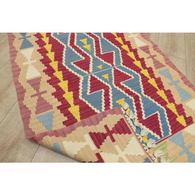 1970s Scandinavian Red Small Kilim For Sale - Image 9 of 13