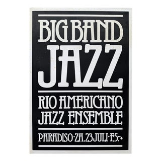 Paradiso Jazz Concert Rio Americano Ensemble Poster, Amsterdam, 1970s For Sale