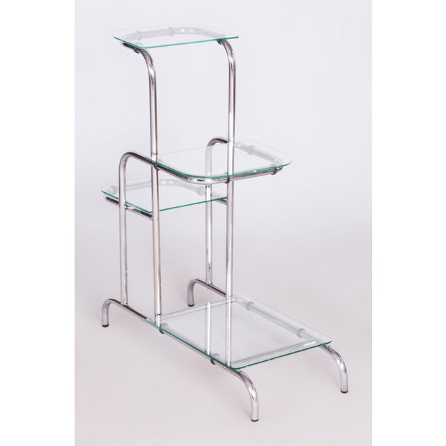 Czech Bauhaus Chrome-Plated Steel Etagere, 1930s For Sale - Image 6 of 7