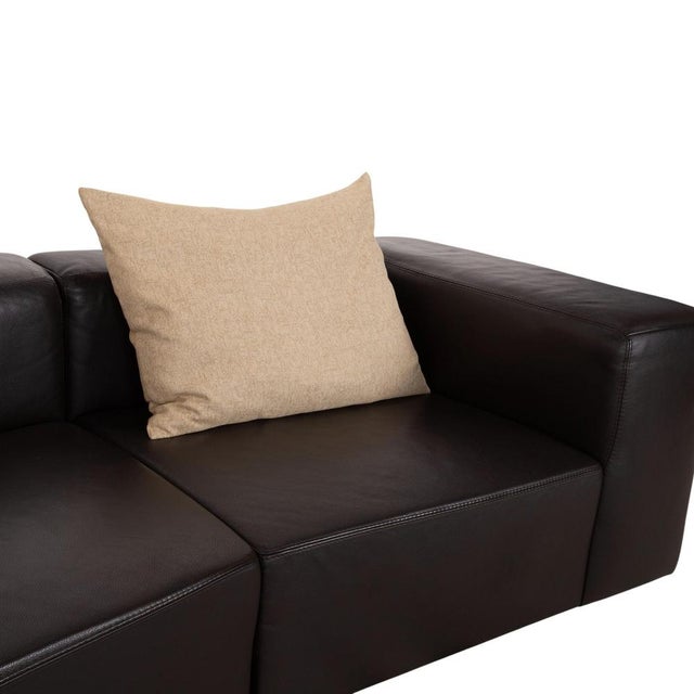 Quantum Leather Four-Seater Sofa with Ottoman from Ewald Schillig, Set of 3 For Sale - Image 9 of 18