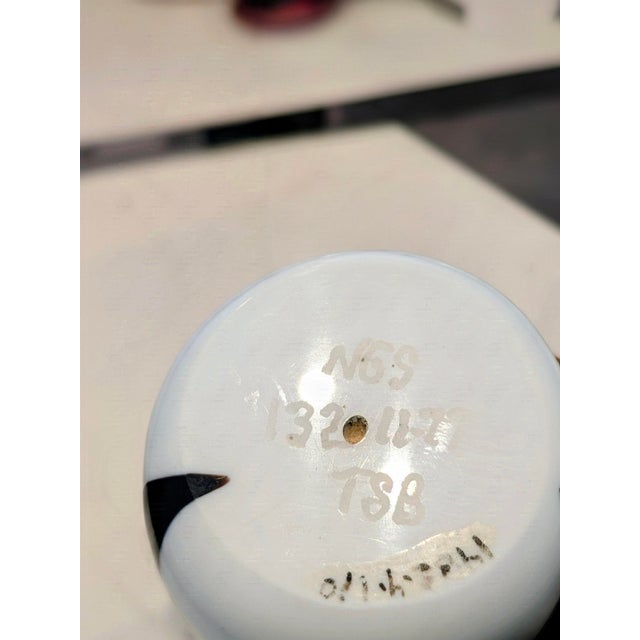 1980s Vintage Cased Art Glass Paperweight, Black on White, C. 1970s-80s For Sale - Image 5 of 5