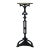 Victorian Black Lacquer Column Pedestal Plant Stand, Tall For Sale