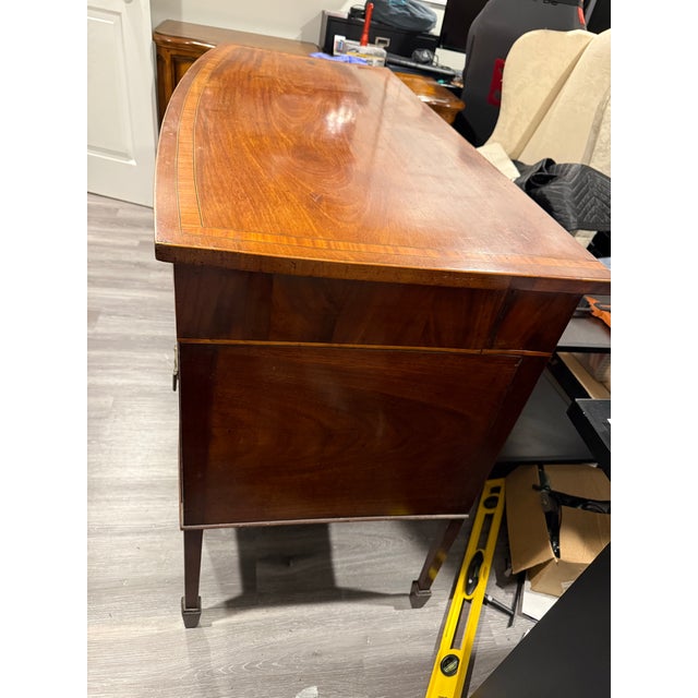 Late 18th Century C. 1780 Hepplewhite Mahogany Sideboard With Satinwood Inlay For Sale - Image 5 of 6