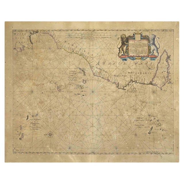 Johannes Janssonius, Mare Atlanticum, Etching, 1650s For Sale