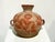 Terra Cotta Vintage Mexican Folk Art Pottery Vase With Hand-Painted Terracotta Florals For Sale - Image 8 of 10