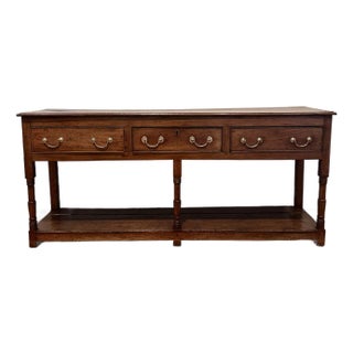 Antique Oak Welsh Dresser Base , England Circa 1830. For Sale