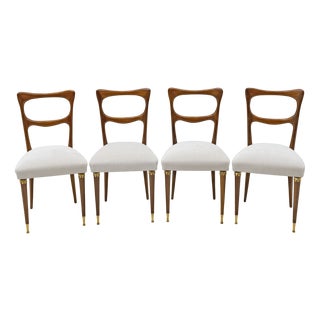 Mid-Century Modern Dinning Chairs by Paolo Buffa, 1950s, Set of 4 For Sale