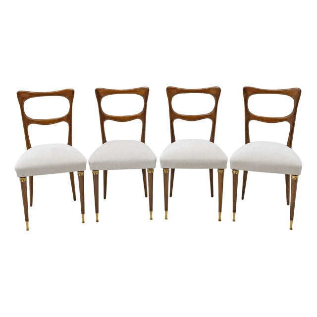 Mid-Century Modern Dinning Chairs by Paolo Buffa, 1950s, Set of 4 For Sale