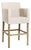 Avignon Slipcover Bar Stool - Natural Linen / Natural Oak Frame For Sale