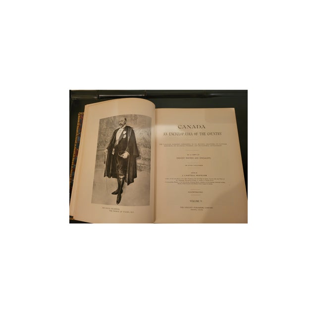 Late 19th Century 1898 Antique 6-Volume Leather-Bound "Canada: An Encyclopedia of the Country" Set For Sale - Image 5 of 10