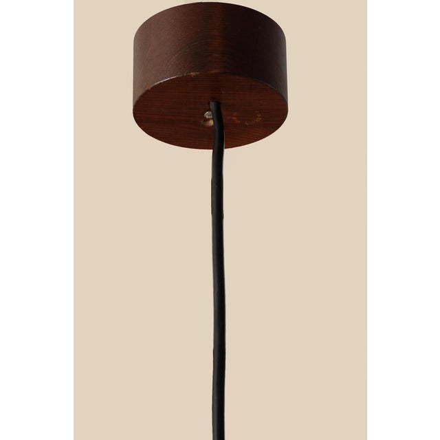 Wood Chandelier attributed to Uno & Östen Kristiansson for Luxus, 1970s For Sale - Image 7 of 8