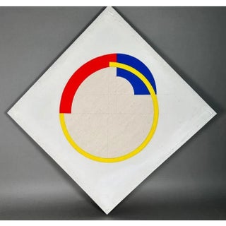 John Pearson, Op Art Hard Edged Abstract Geometric Mod Painting John Pearson, 1985 For Sale