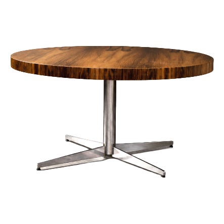 Vintage German Round Rosewood Coffee Table from Ilse Möbel, 1970s For Sale