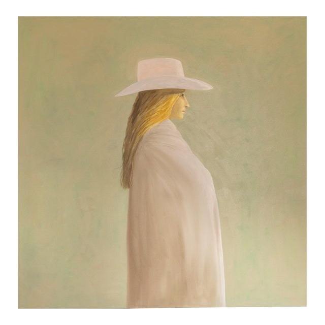 Original Oil Painting of Pink Cowgirl For Sale