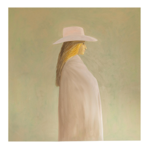 Original Oil Painting of Pink Cowgirl