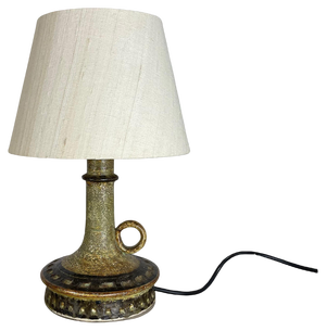 Ceramic Studio Pottery Table Light Base attributed to Jette Helleroe Ceramics, Denmark, 1970s