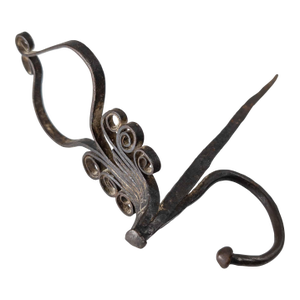 18th or 19th Century Blacksmith Handwrought Iron Betty Lamp Spike
