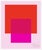 The Interaction of Red and Deep Hot Pink on Light Pink Fine Art Print 30" X 40" by Liz Roache For Sale