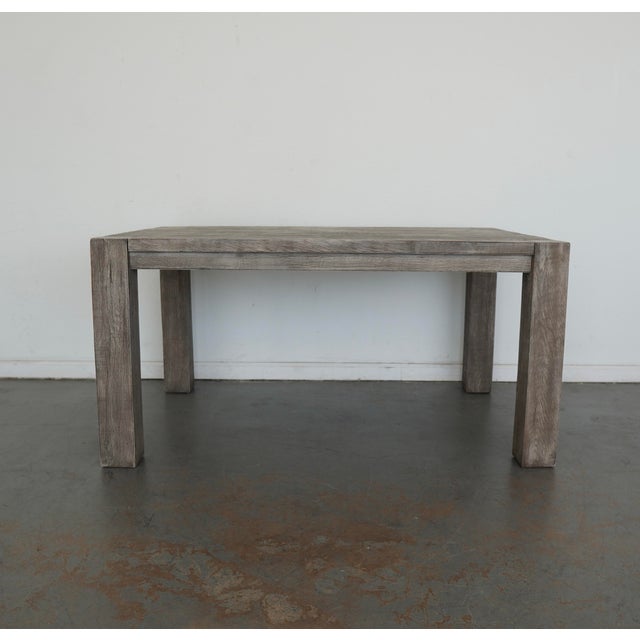 Reclaimed oak timbers from decades-old buildings in Europe lend richness to this simple, linear collection from artisan...