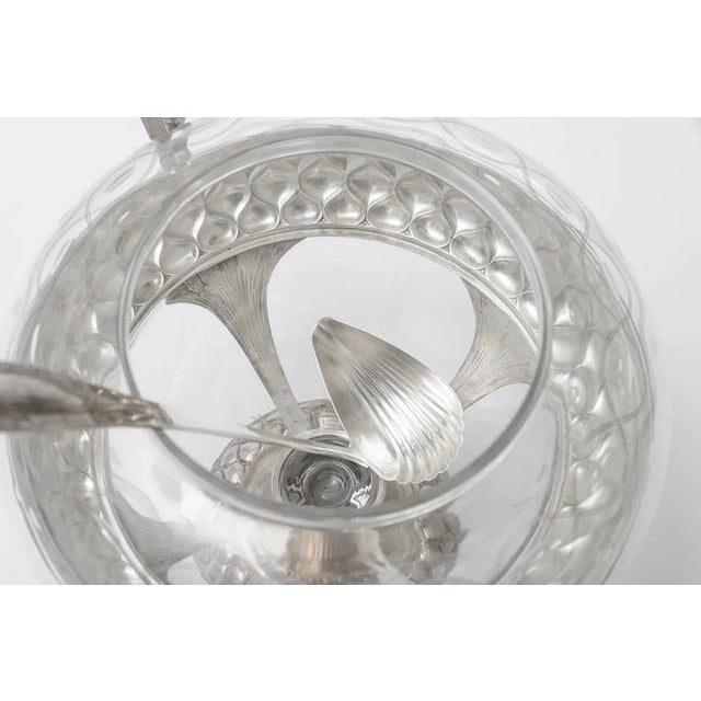 Art Nouveau Silver Plate & Crystal Punch Bowl WMF For Sale In West Palm - Image 6 of 12