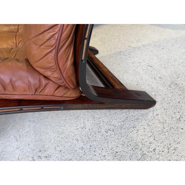 Mid-Century Modern Norwegian Tan Leather Lounge Chair by Oddvin Rykken for Rybo Rykken & Co For Sale - Image 6 of 18
