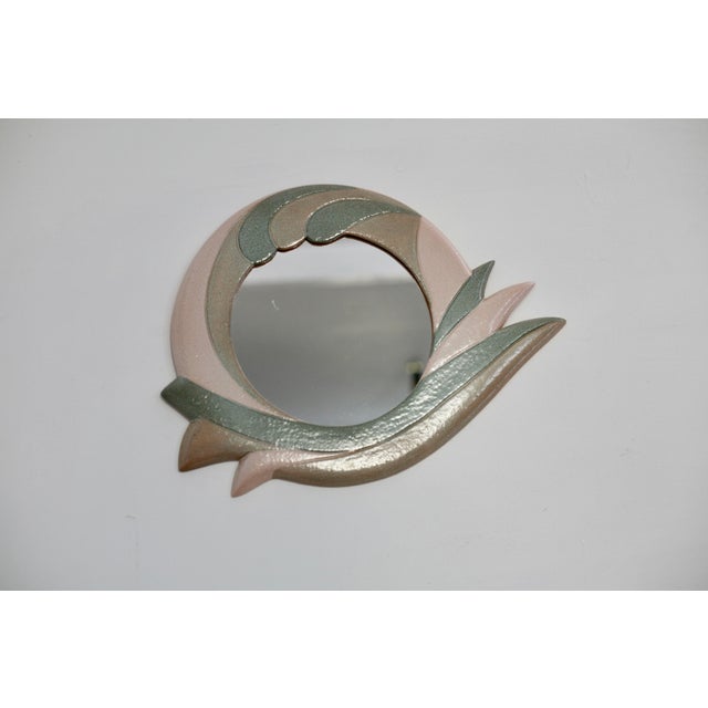 White Vintage Ceramic Mirror, 1970s For Sale - Image 8 of 11