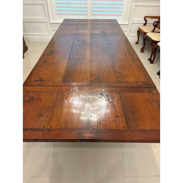 Late 20th Century Nicholas James Ltd. London Custom English Dining Set — Refectory Table With 8 George II Chippendale Mahogany Chairs For Sale - Image 9 of 16