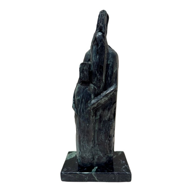 Mid 20th Century Larry Mohr Bronze Abstract Figurative Sculpture on Marble Base | Signed Estate Piece For Sale