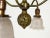 Victorian Brass Chandelier With Floral Ball & Bellflower Glass Shades For Sale - Image 4 of 13