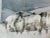 Figurative 16" Square Decorative Toss Pillow Embellished With a Flock of Grazing Sheep Under the Moon - Made in the U K For Sale - Image 3 of 12