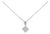 10K White Gold 1/2 Cttw Princess Cut Rhombus Drop Pendant Necklace For Sale
