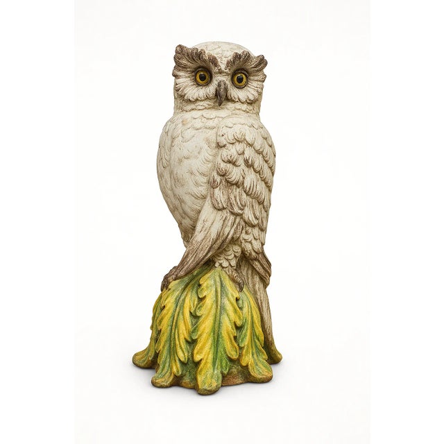 Bring a little bird charm to your tabletop or shelf with this ceramic white owl figurine.