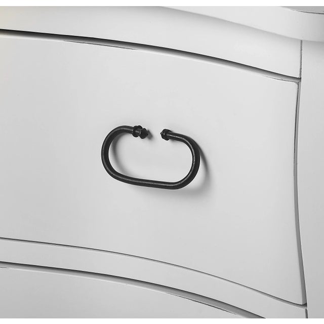 Wood Rochelle 2 Drawer Chest, White For Sale - Image 7 of 9
