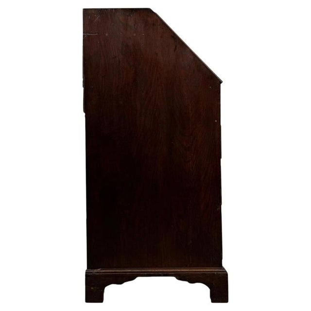 Antique English Georgian Oak Bureau, 1700s For Sale - Image 10 of 14