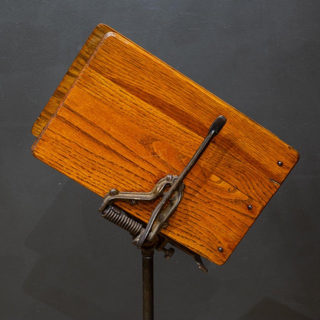 19th C. Cast Iron and Oak Bible or Dictionary Book Stand c.1888-1900 For Sale - Image 4 of 8
