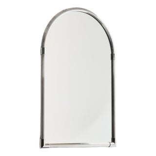 Vintage Metal Framed Mirror, 1970s For Sale