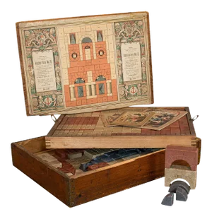 1890s Victorian German Richter's Anchor Box No. 15 - 296 Pieces