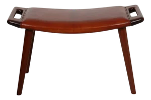 Papa Bear Pouf in Mahogany by Hans Wegner, 1960s