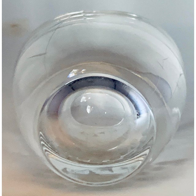 Art Deco Swedish ‘Kjellander’ Signed/Numbered, Lead Crystal Art Glass Petite Vase For Sale - Image 4 of 12